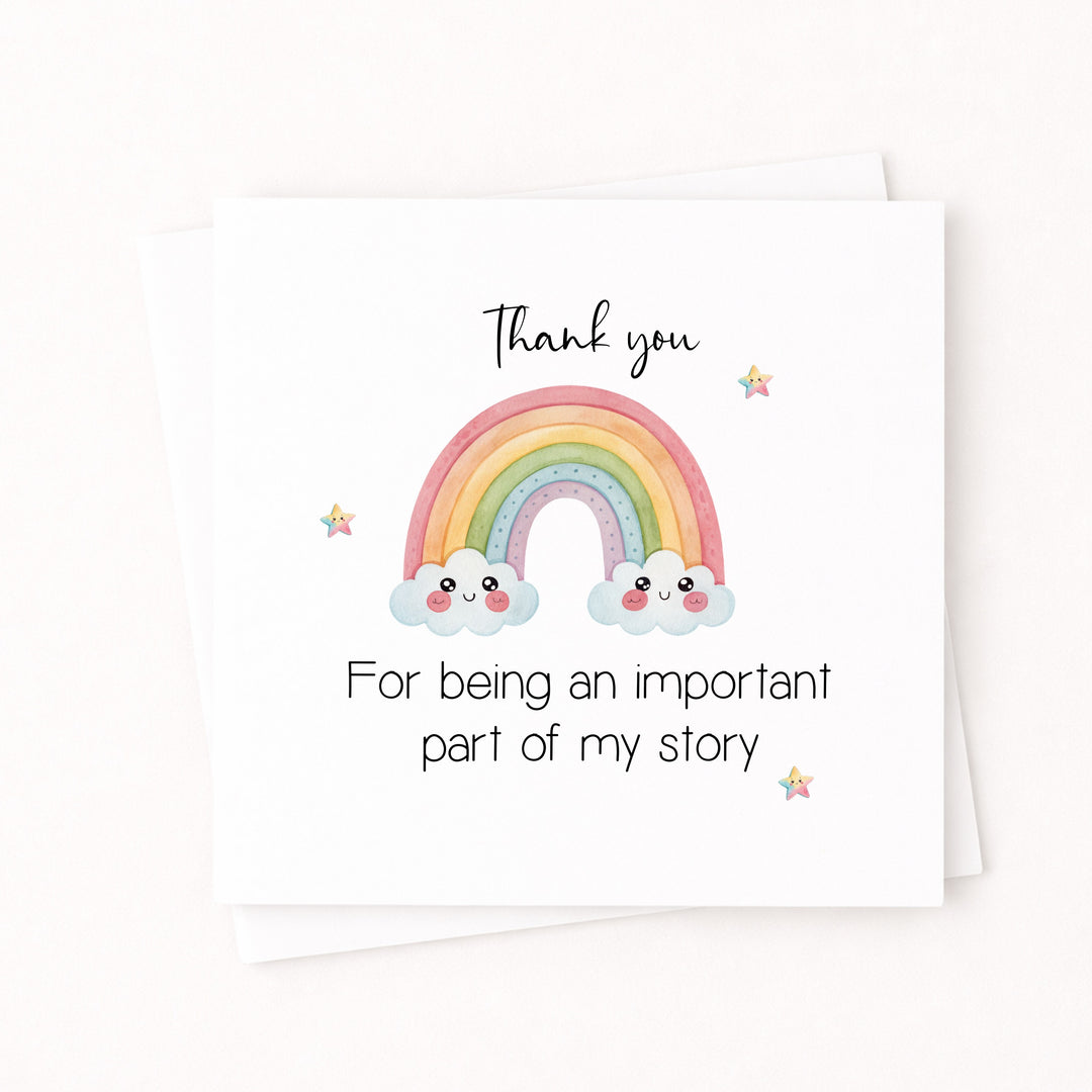 Thank You Rainbow Teacher Card