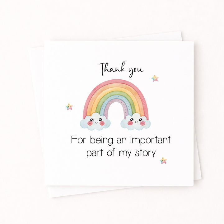 Thank You Rainbow Teacher Card