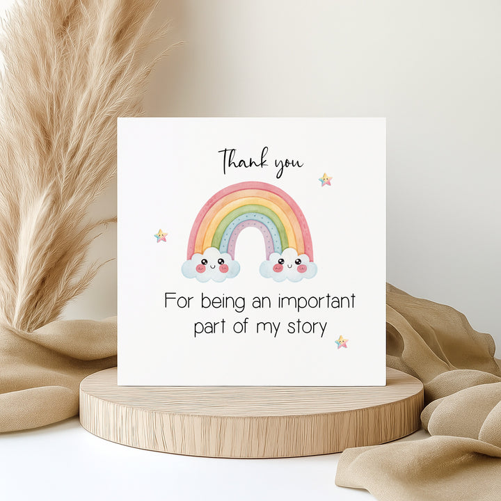 Thank You Rainbow Teacher Card