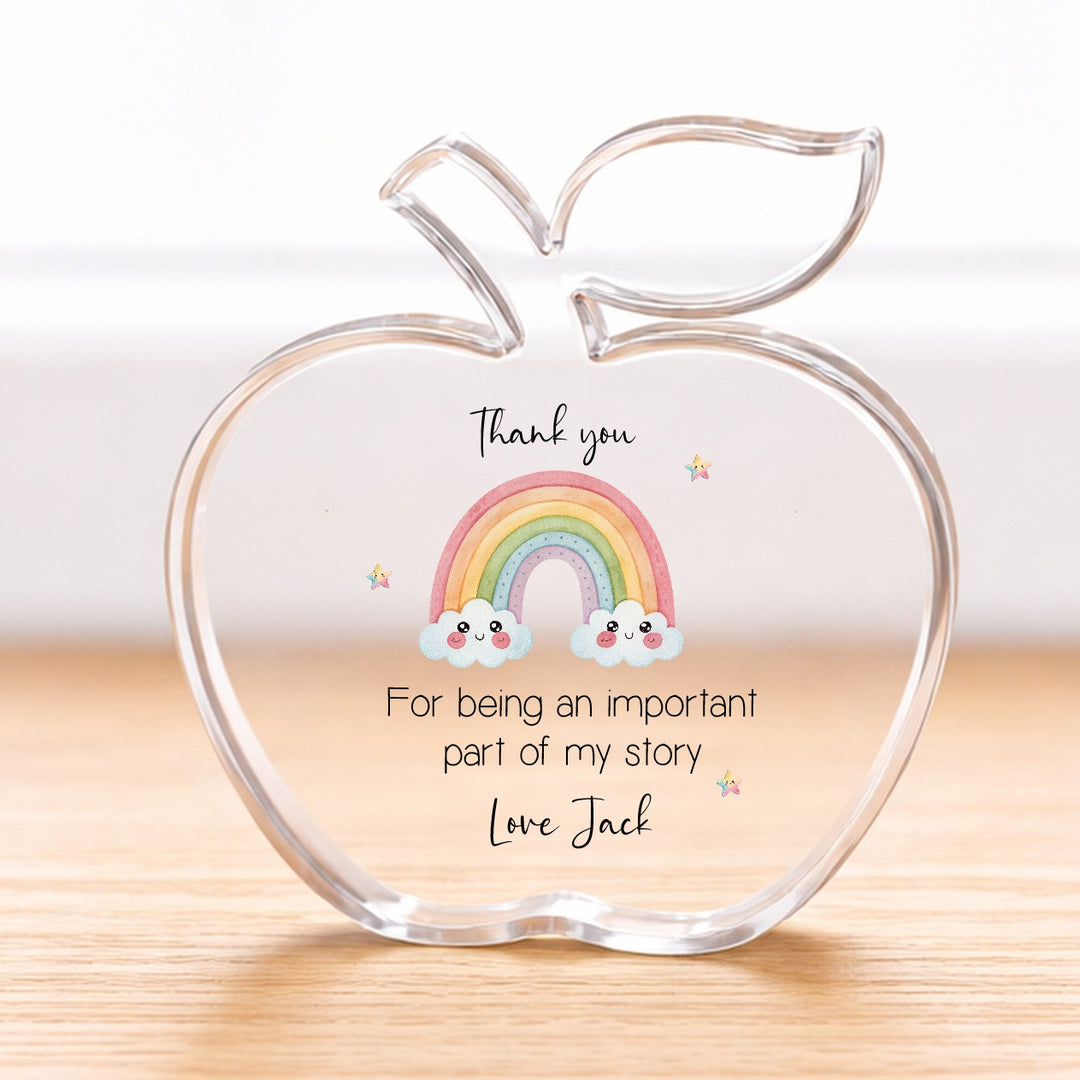 Personalised Rainbow Acrylic Thank You Teacher Gift