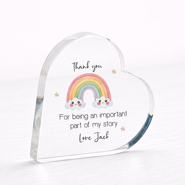 Personalised Rainbow Acrylic Thank You Teacher Gift