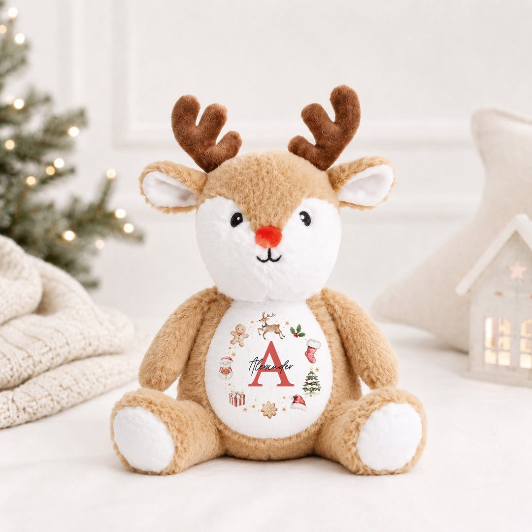 Personalised Gingerbread Wreath Christmas Soft Toy