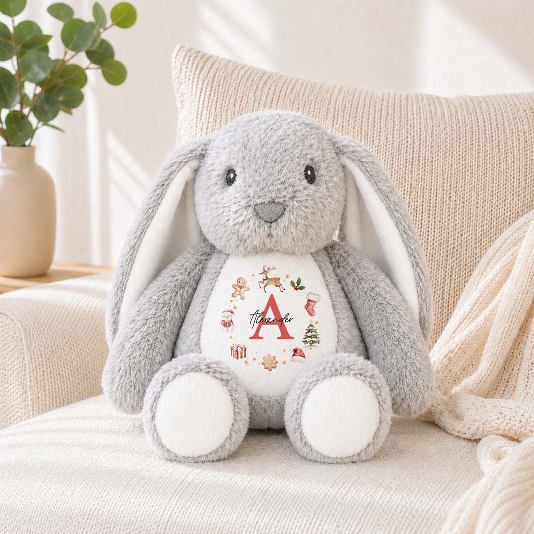 Personalised Gingerbread Wreath Christmas Soft Toy