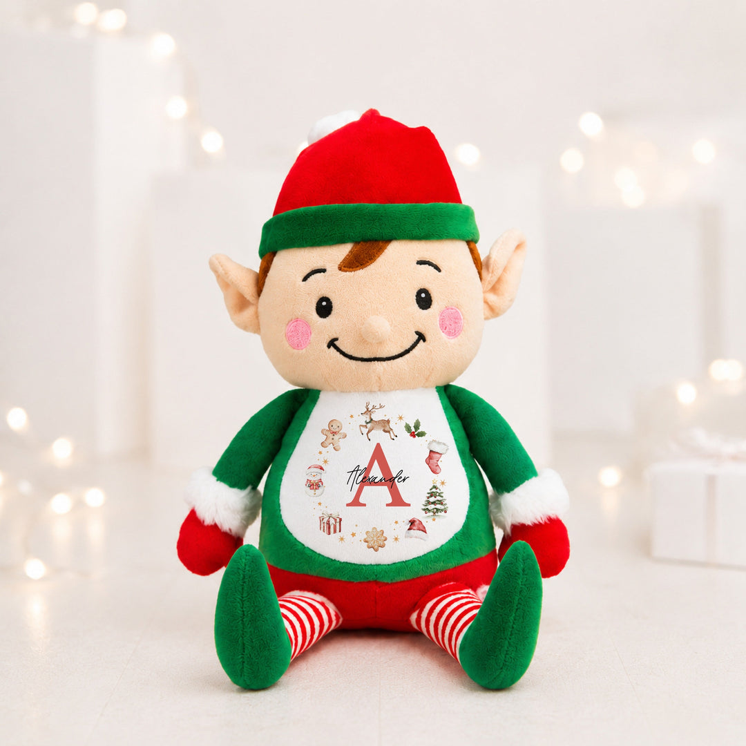 Personalised Gingerbread Wreath Christmas Soft Toy