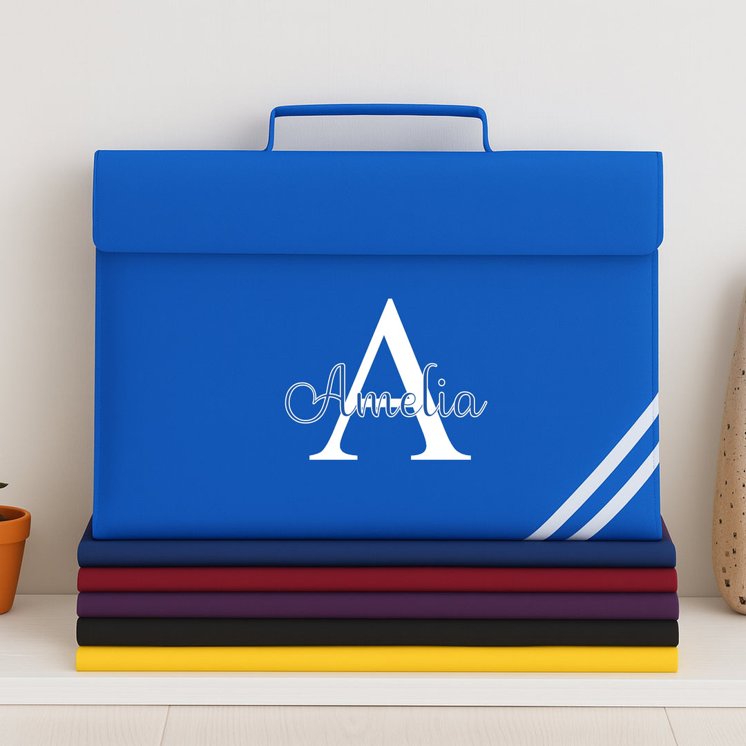 Personalised Initial School Book Bag