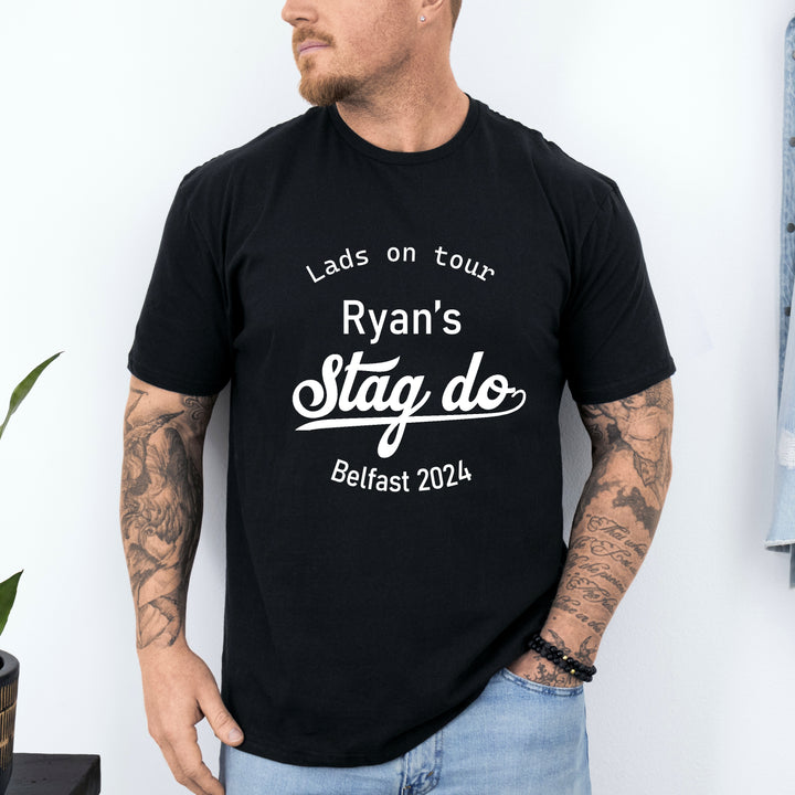 Personalised Lads on Tour Stag Do T-Shirts