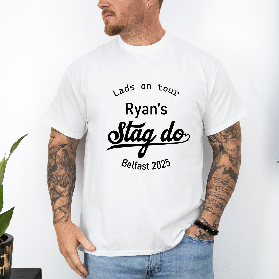 Personalised Lads on Tour Stag Do T-Shirts
