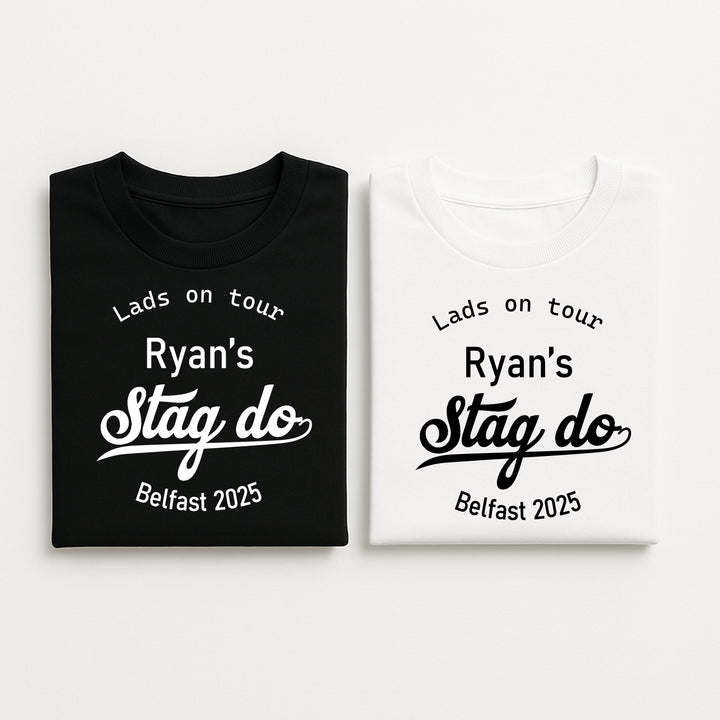 Personalised Lads on Tour Stag Do T-Shirts