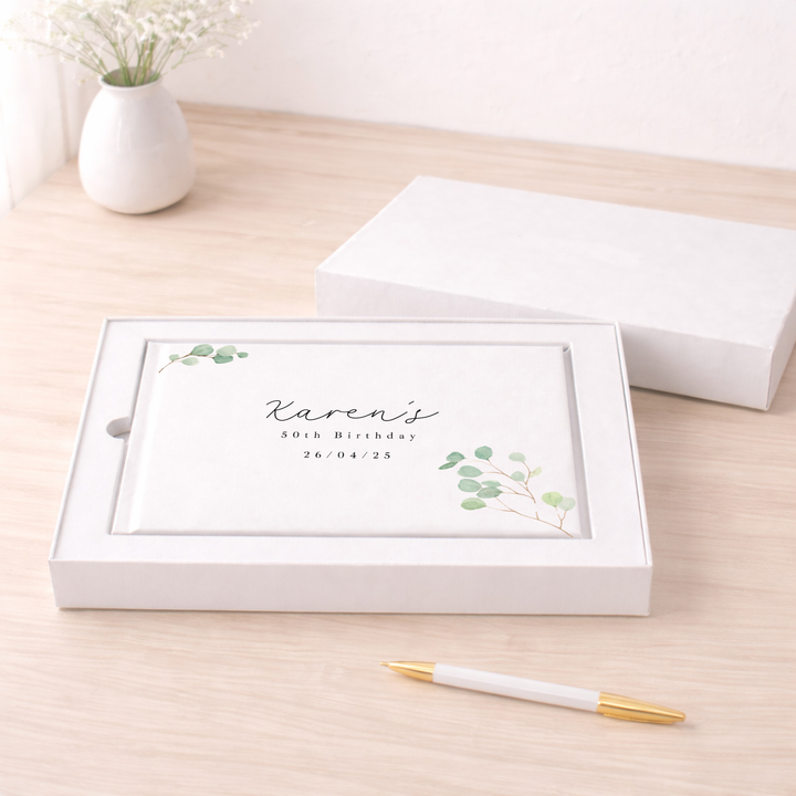 Personalised Leaf Birthday Guest Book