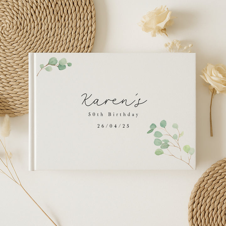 Personalised Leaf Birthday Guest Book