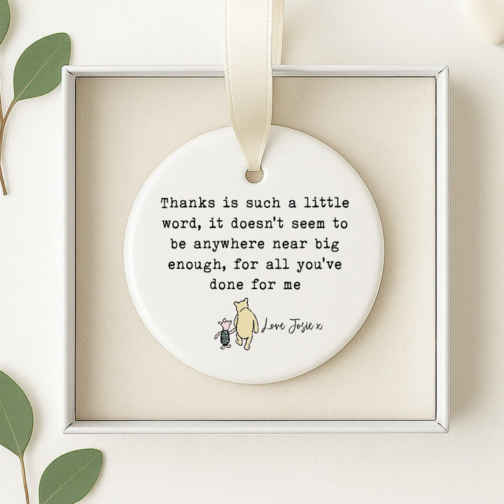 Personalised Ornament Little Word Poem Teacher Gift