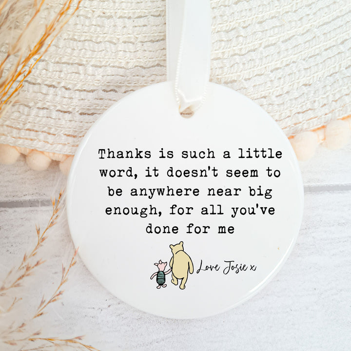 Personalised Ornament Little Word Poem Teacher Gift