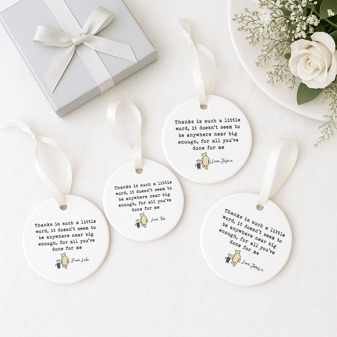 Personalised Ornament Little Word Poem Teacher Gift