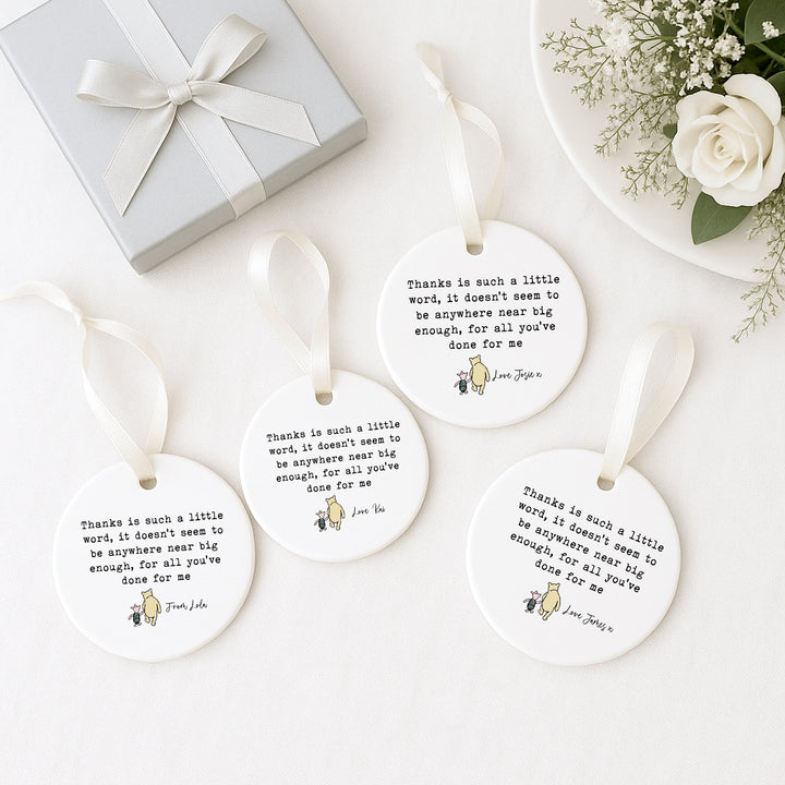 Personalised Ornament Little Word Poem Teacher Gift