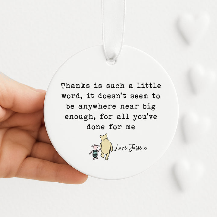 Personalised Ornament Little Word Poem Teacher Gift