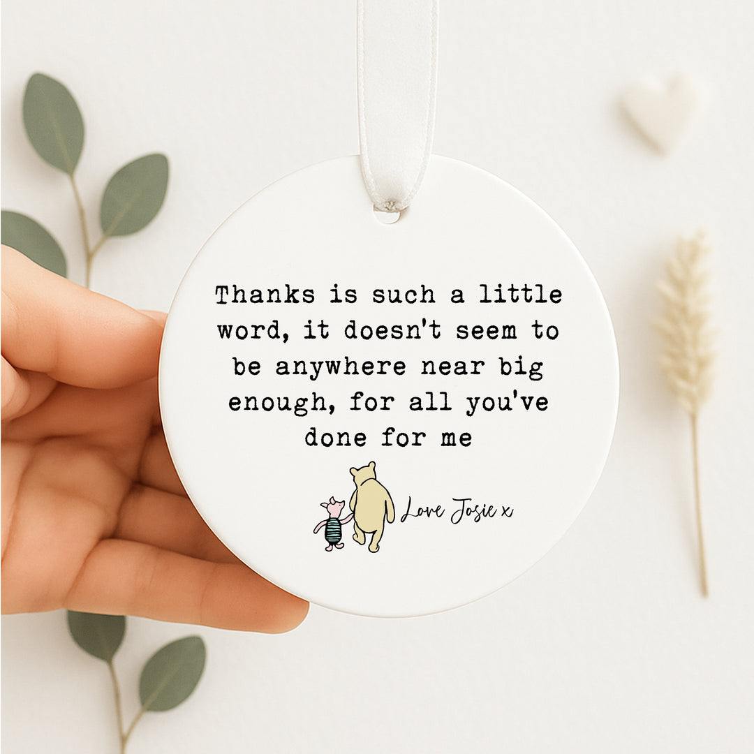 Personalised Ornament Little Word Poem Teacher Gift