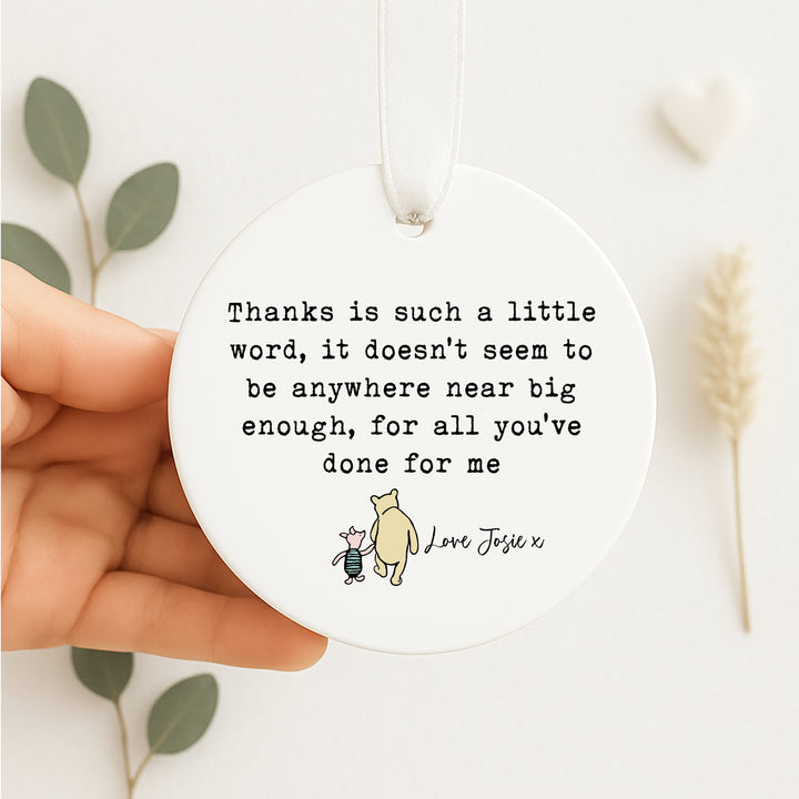 Personalised Ornament Little Word Poem Teacher Gift