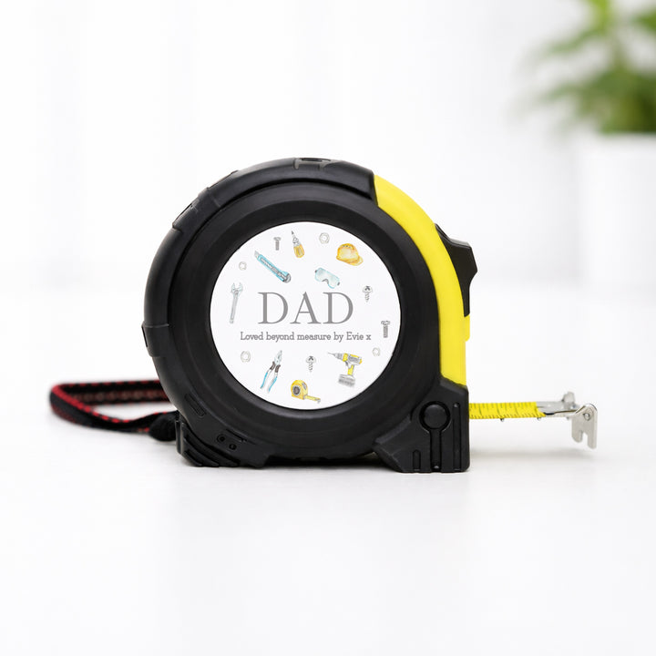 Personalised Dad Loved Beyond Measure Tape Measure