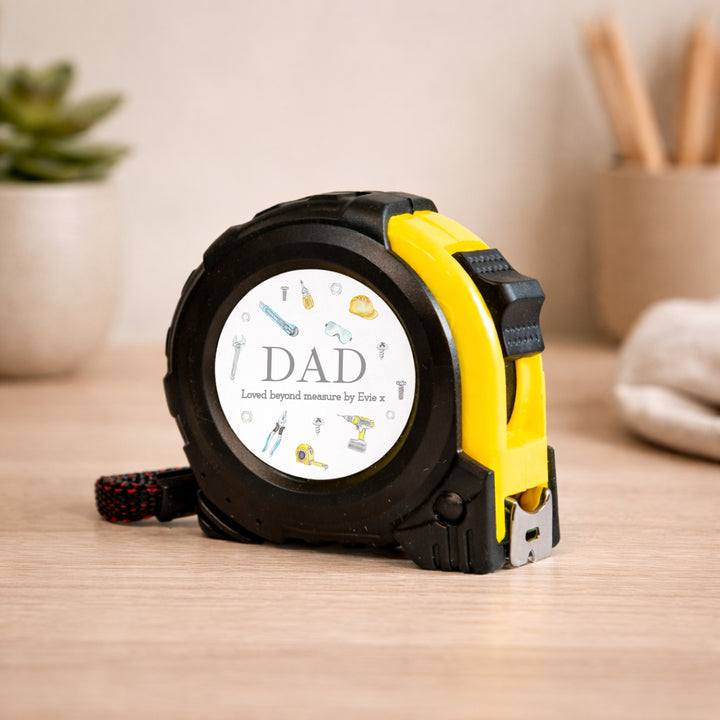Personalised Dad Loved Beyond Measure Tape Measure