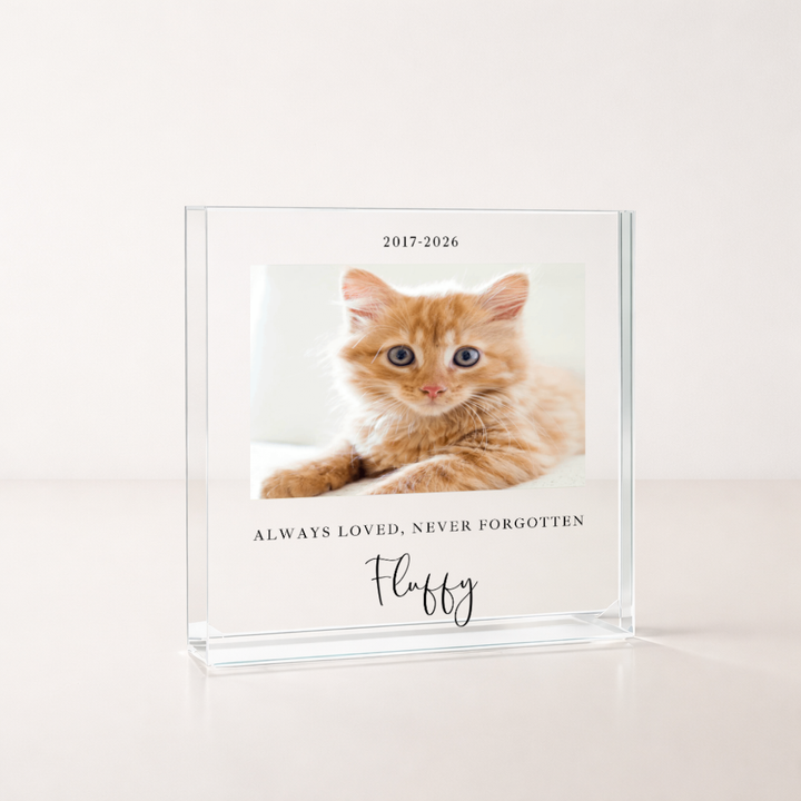 Personalised Photo Pet Memorial Acrylic Block