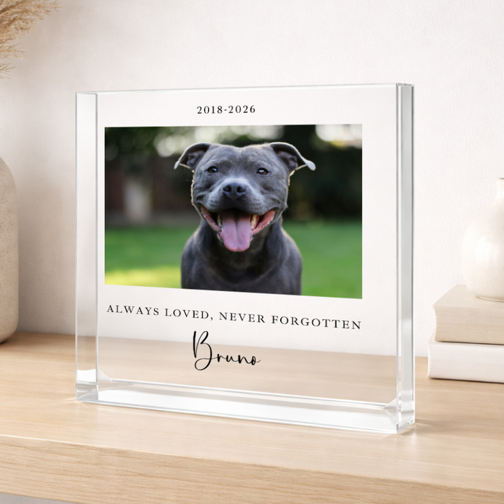 Personalised Photo Pet Memorial Acrylic Block
