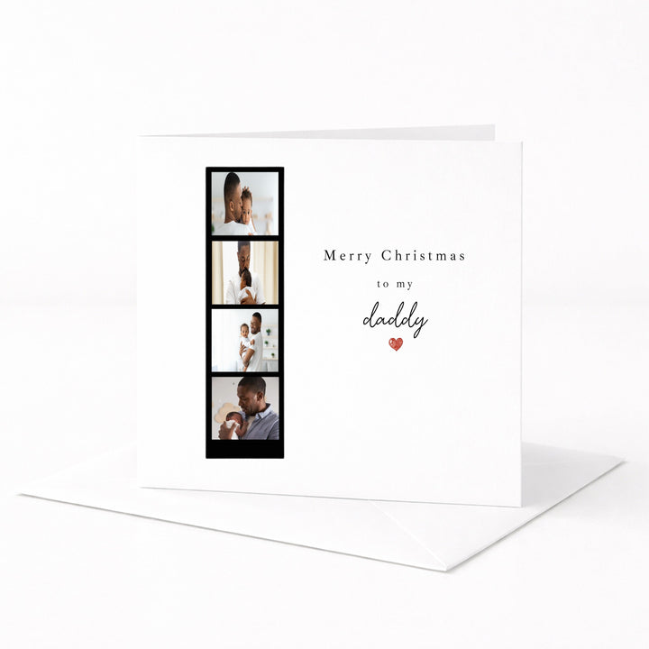Personalised Photo Merry Christmas Daddy Card