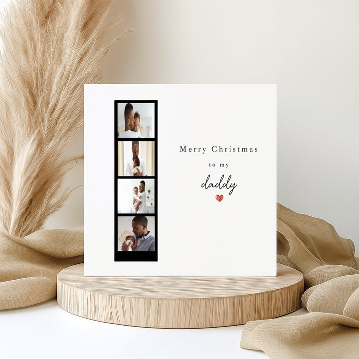 Personalised Photo Merry Christmas Daddy Card