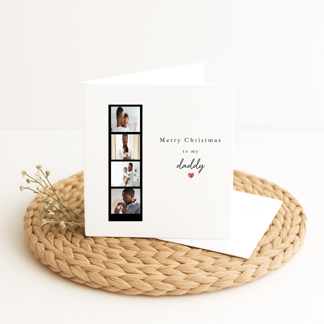 Personalised Photo Merry Christmas Daddy Card