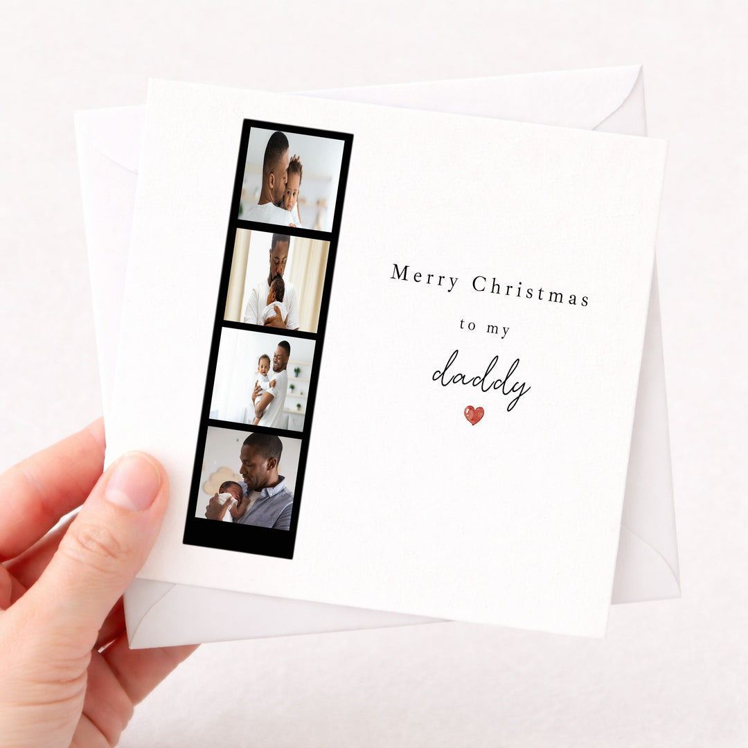 Personalised Photo Merry Christmas Daddy Card