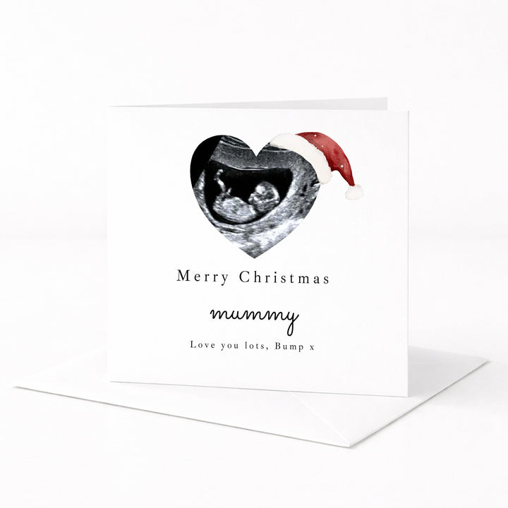 Personalised Baby Scan Merry Christmas Mummy Card