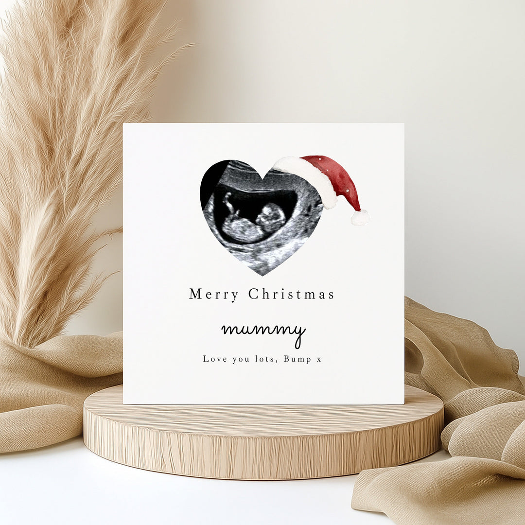 Personalised Baby Scan Merry Christmas Mummy Card