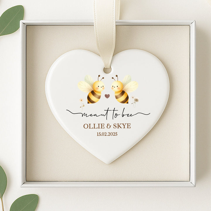 Personalised Meant To Bee Wedding Gift Ornament