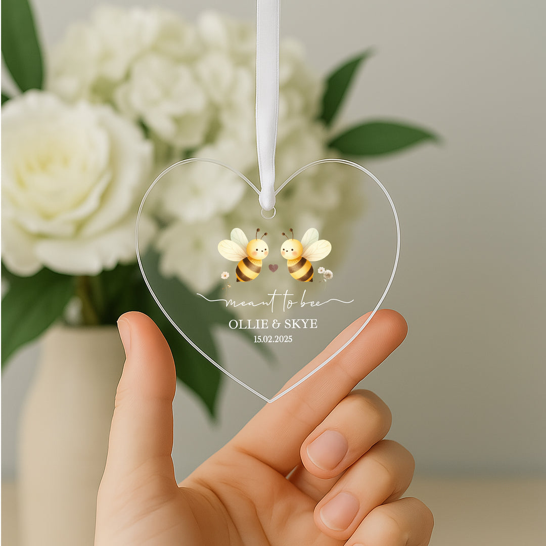 Personalised Meant To Bee Wedding Gift Ornament