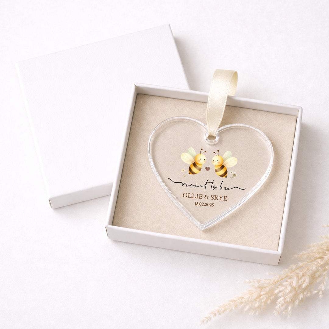 Personalised Meant To Bee Wedding Gift Ornament
