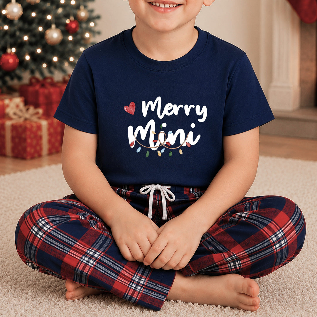 Personalised Family Matching Tartan Merry Christmas Pyjamas