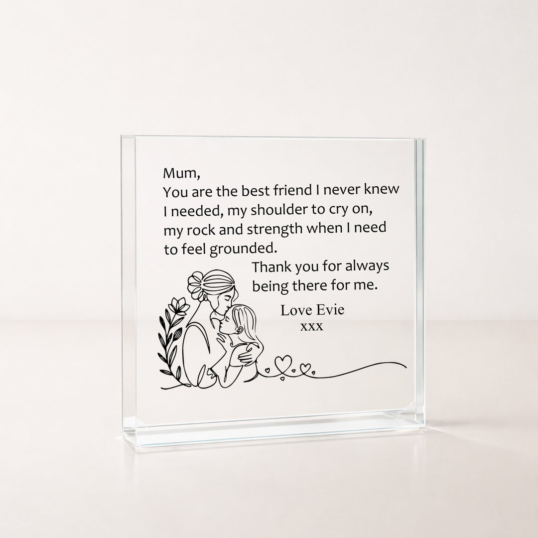 Personalised Mum You Are My Best Friend Acrylic Block