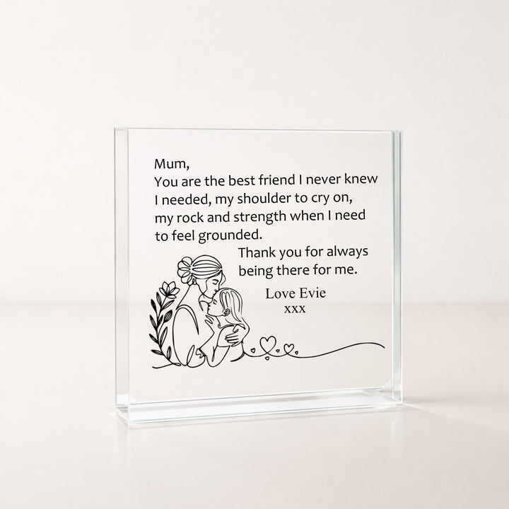 Personalised Mum You Are My Best Friend Acrylic Block