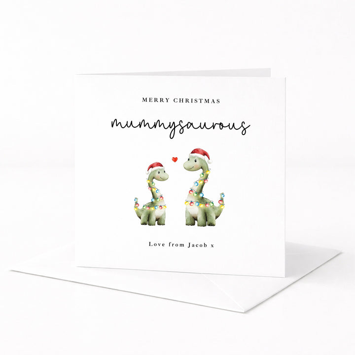 Personalised Mummysaurus Merry Christmas Card