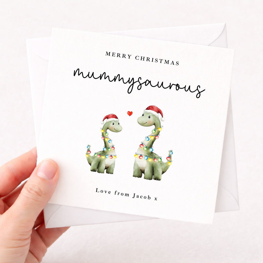 Personalised Mummysaurus Merry Christmas Card