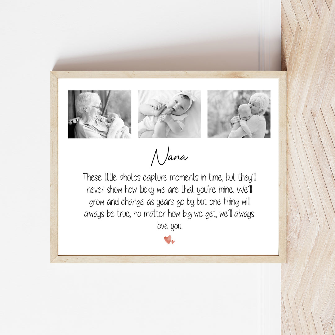 Personalised Photos Nana We Love You Poster