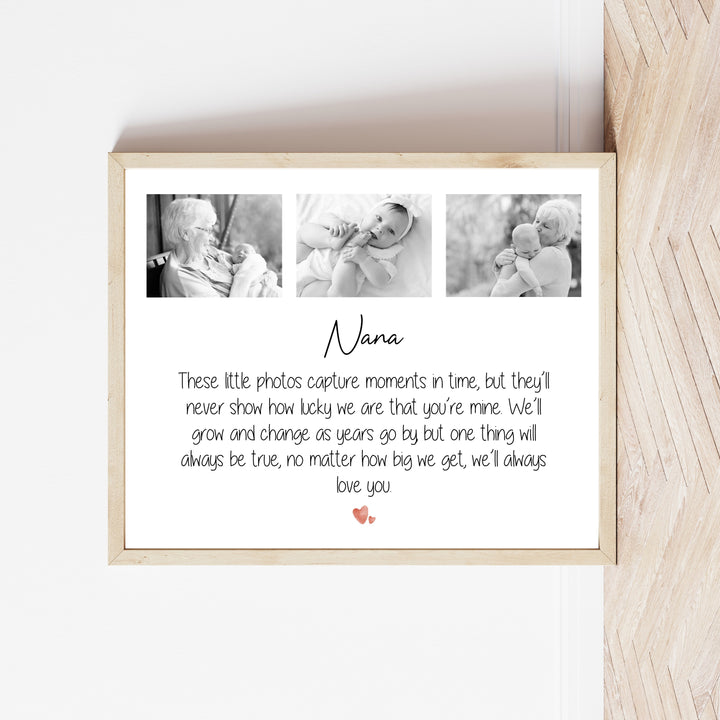Personalised Photos Nana We Love You Poster