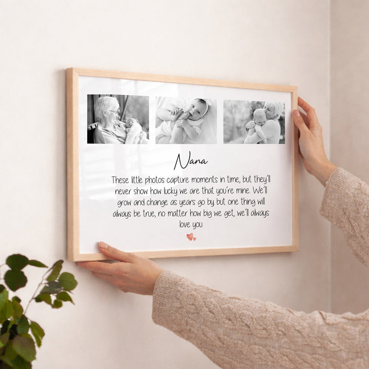Personalised Photos Nana We Love You Poster