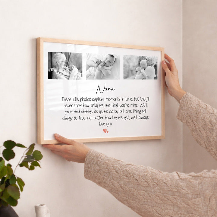 Personalised Photo Nana We Love You Poster
