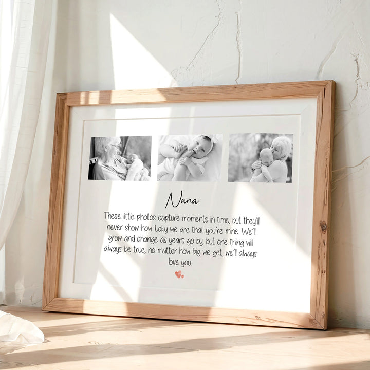Personalised Photos Nana We Love You Poster