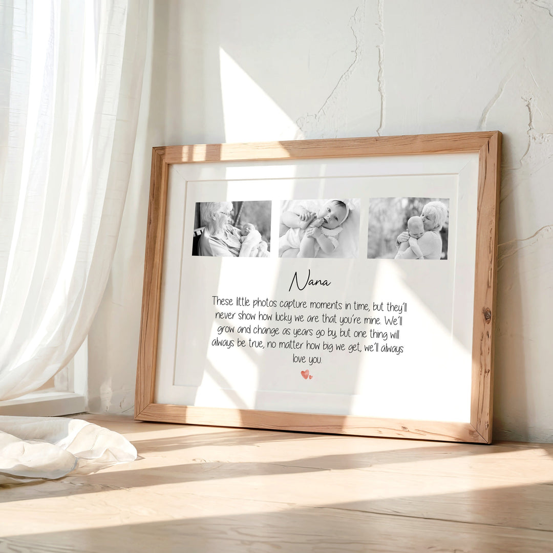 Personalised Photo Nana We Love You Poster