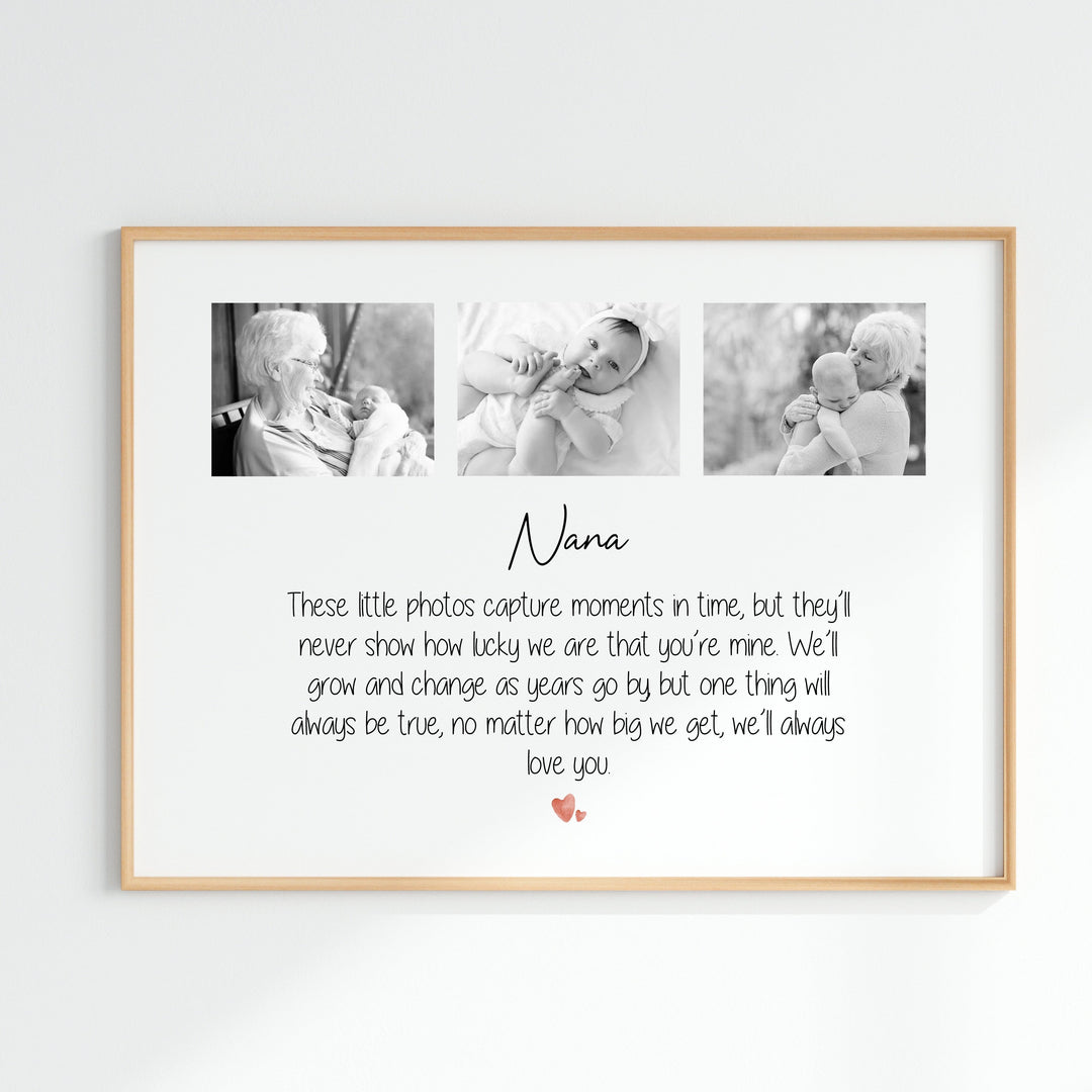 Personalised Photo Nana We Love You Poster
