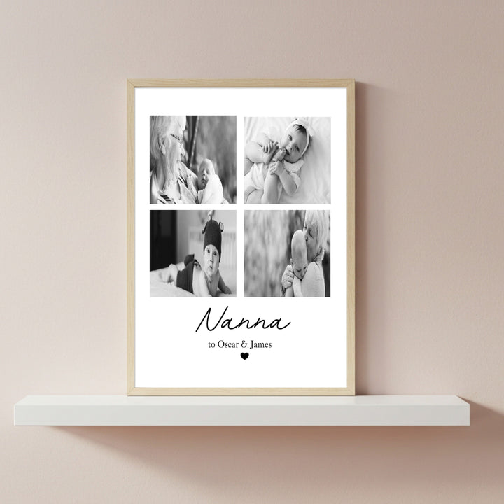 Personalised Nana Photo Poster