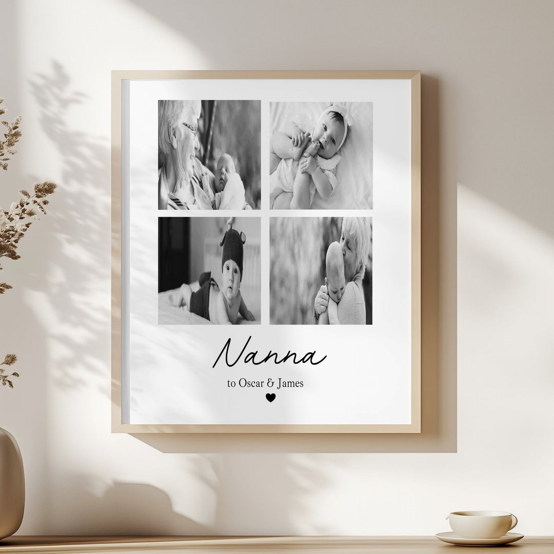 Personalised Nana Photo Poster