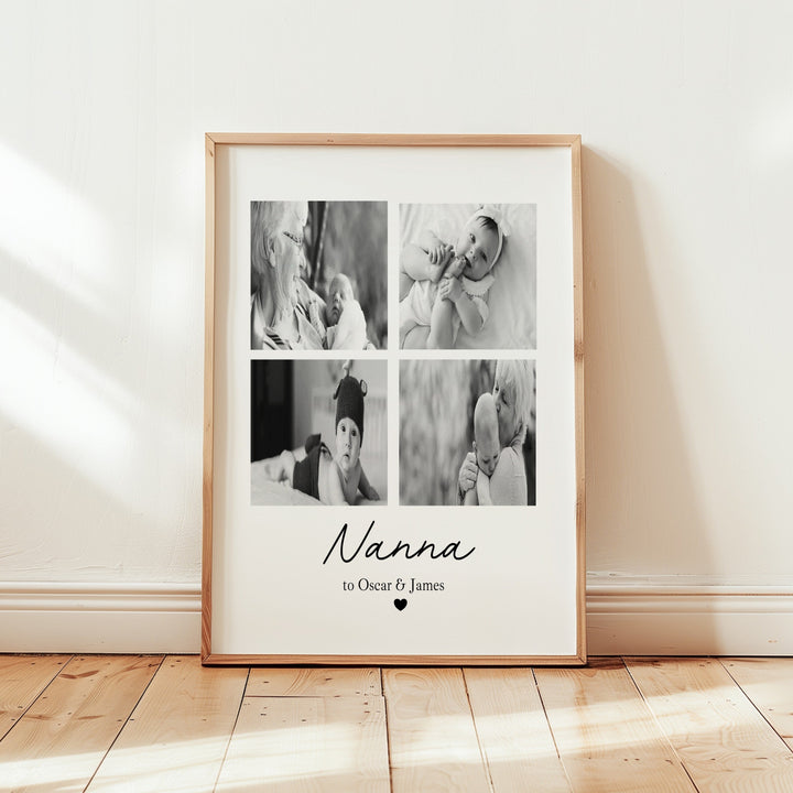 Personalised Nana Photo Poster