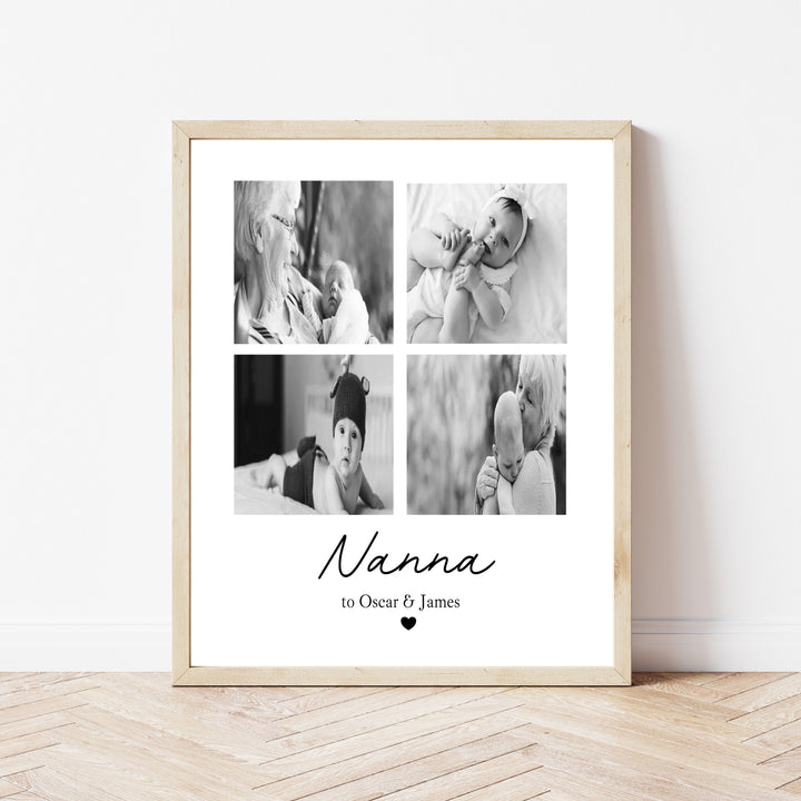 Personalised Nana Photo Poster